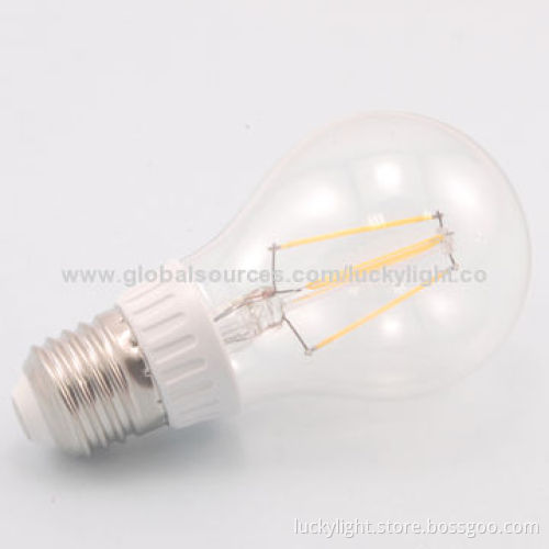 LED Filament Bulb, CE Mark, 220V AC, Aluminum Housing, Dimmable